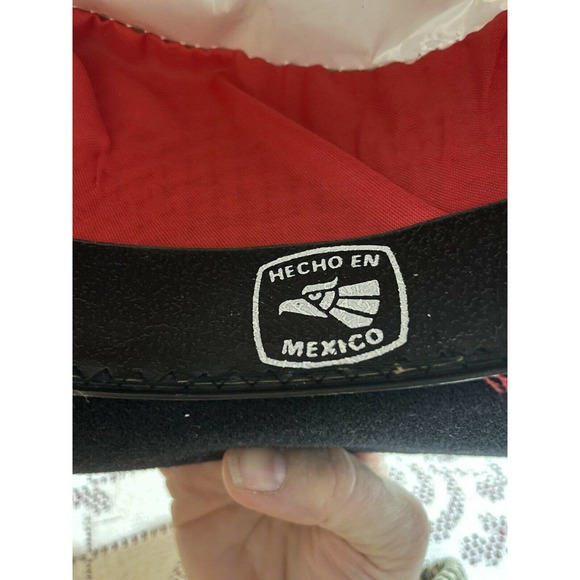 Vintage Black Western Cowboy Hat By Pigalle Somberos 6-7/8 Santo Nino Mexico - Picture 5 of 7